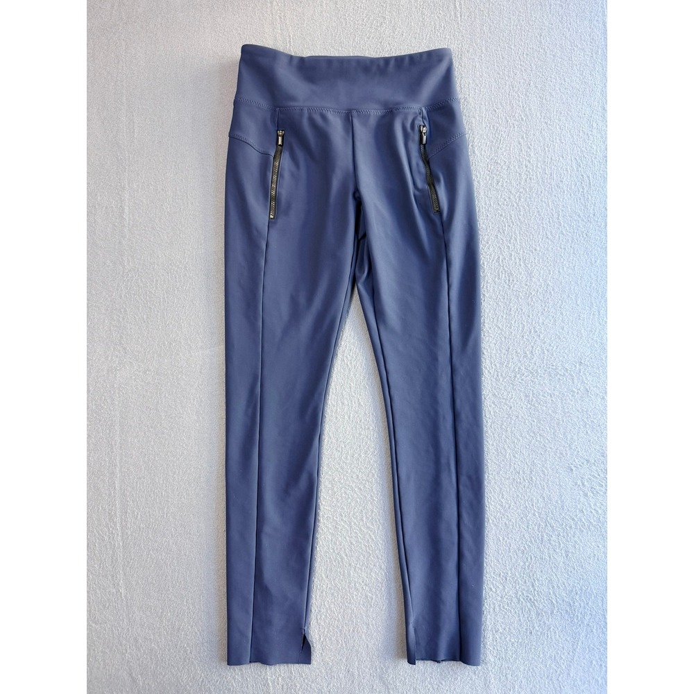 Athleta Headlands Hybrid Trek Tight XS Blue Hiking Leggings Zipper Pockets